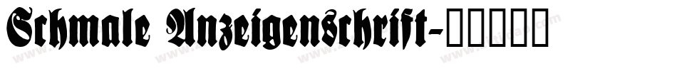 Schmale Anzeigenschrift字体转换
